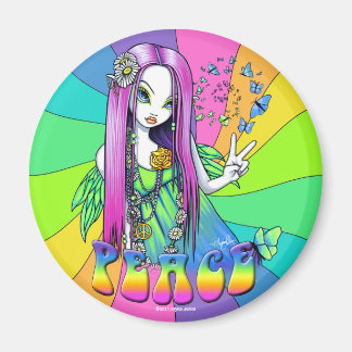 Imán "Chloe": Hippie Fairy Magnet de la Paz del Arcoiri