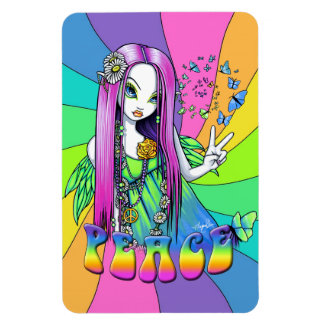 Imán Chloe Peace Rainbow Hippie Fairy Magnet