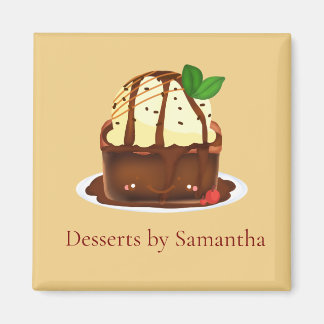 Imán Chocolate Brownie With Vanilla Ice Cream