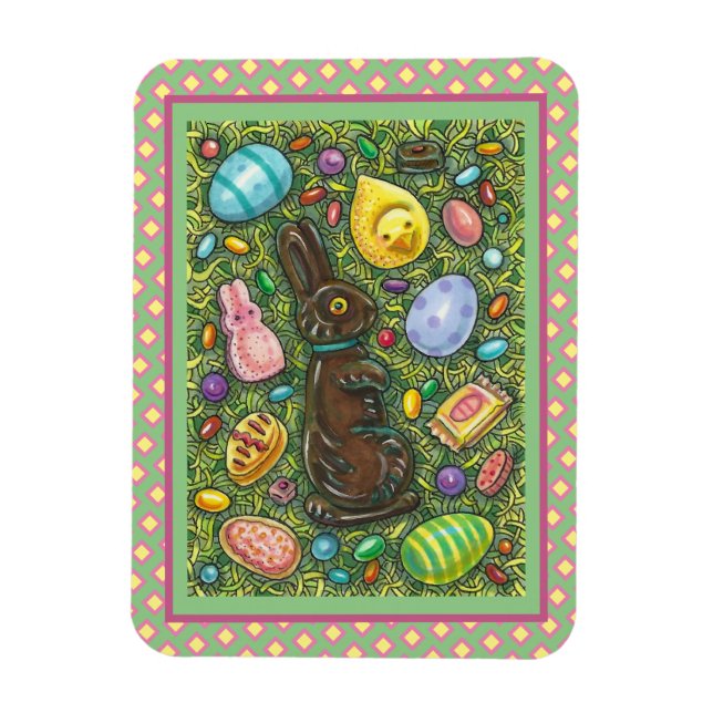 IMÁN CHOCOLATE BUNNY, CHICK, HUEVOS, JELLY BEANS (Vertical)