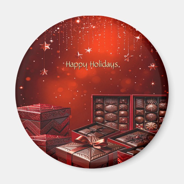 Imán Chocolate Candy Holiday Magnet (Frente)