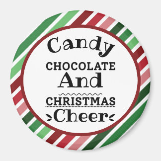 Imán Chocolate con caramelos y Navidades vitorean