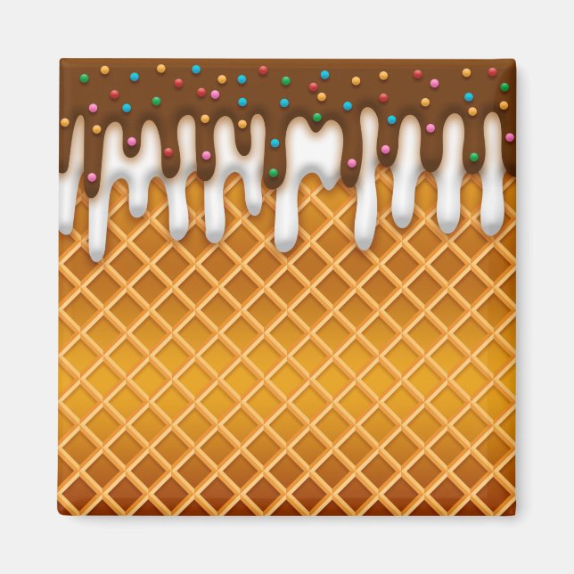 Imán Chocolate De Cebolla De Hielo Y Vainilla (Frente)