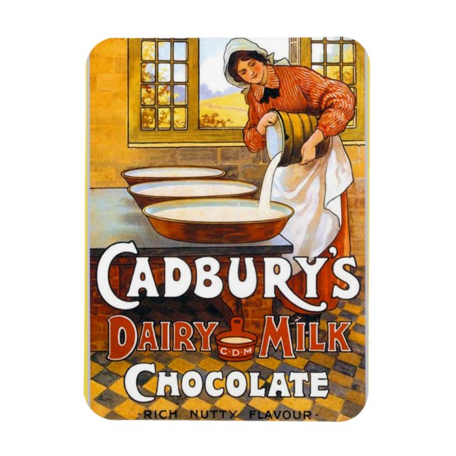 Imán Chocolate de leche lechera de Cadbury (Vertical)