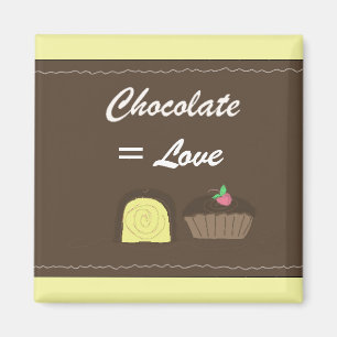 Imán Chocolate Es Igual a Amor