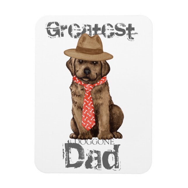 Imán Chocolate Lab Dad (Vertical)