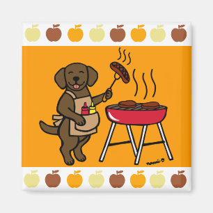 Imán Chocolate Labrador Chef Personalizado Magnet