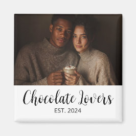 Imán Chocolate Lovers Couple Established Photo Gift