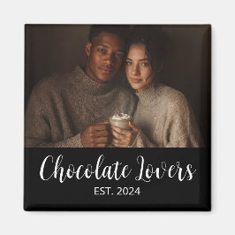 Imán Chocolate Lovers Couple Established Photo Gift