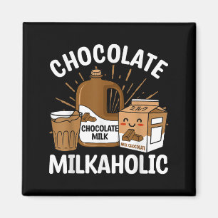 Imán Chocolate Milkaholic Leche Comida Leche Citas de A