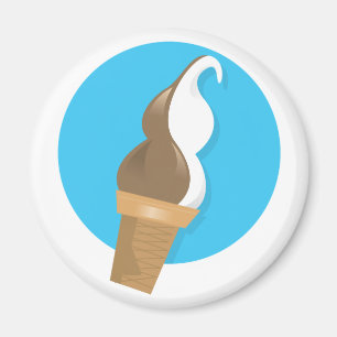 Imán Chocolate y cono poner crema de Vanilla Ice