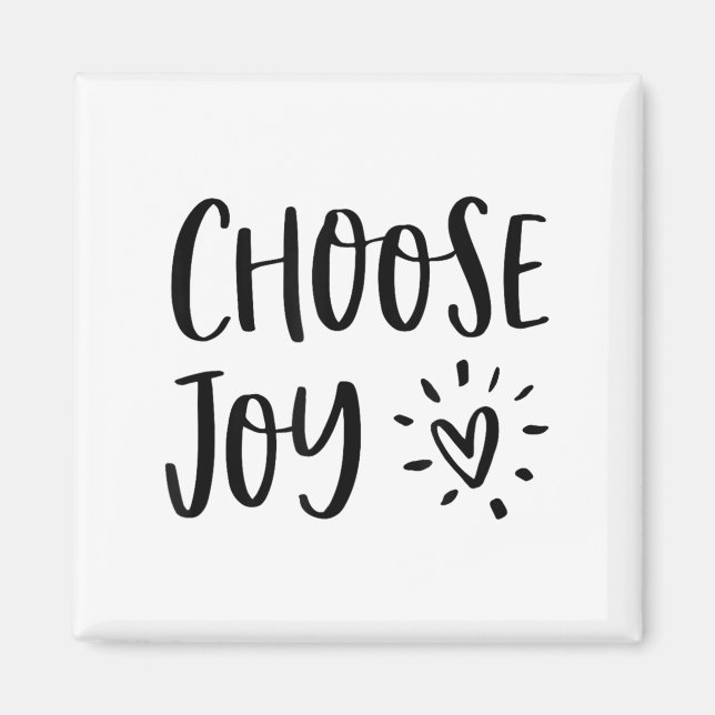 Imán Choose Joy Hapness Heart Insrational Motivational  (Frente)