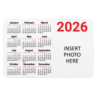 Imán Choose Your Own Colors 2026 Photo Calendar Magnet