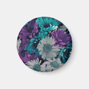 Imán Choque púrpura y azul de la flor