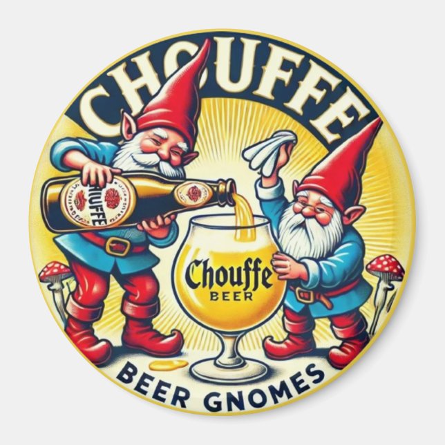 Imán Chouffe Beer Gnomes Theme Design (Frente)