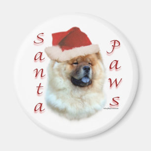 Imán Chow Chow Santa Paws