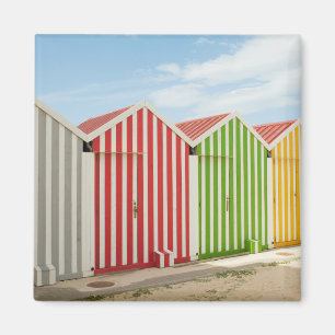 Imán Chozas coloridas en la playa