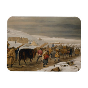 Imán Chozas y ropa caliente para el ejército, placa de