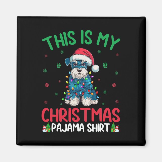 Imán Chris Perro Schnauzer en miniatura del árbol de na (Frente)