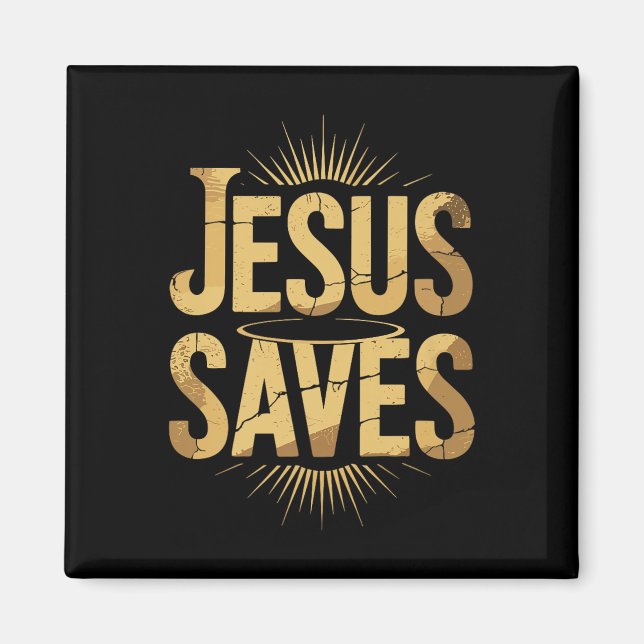 Imán Christan Jesus Saves Premium (Frente)