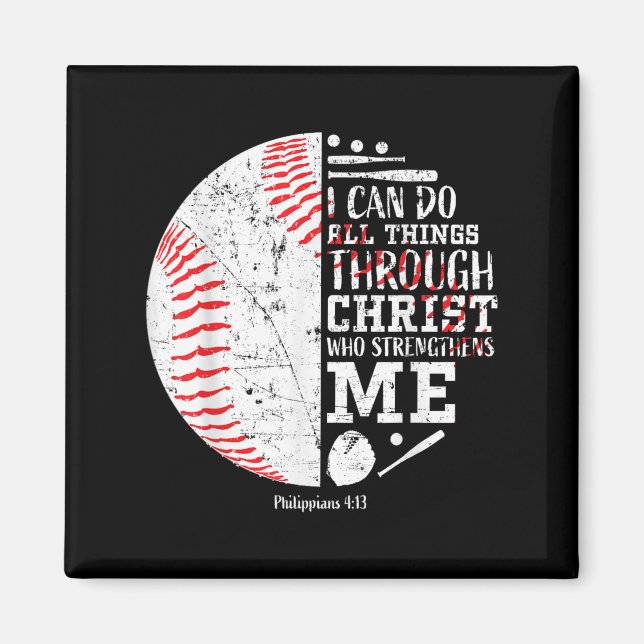 Imán Christian Baseball Philipans 4_13 I Can Do All Thi (Frente)
