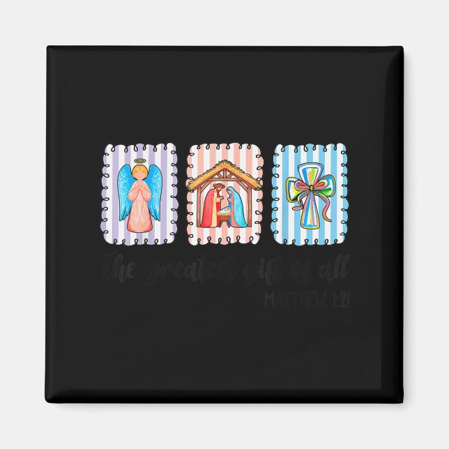 Imán Christian Christmas Nativity Scene Jesus Faith Bel (Frente)