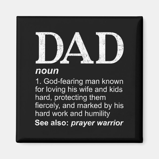 Imán Christian Dad Definition Fathers Day Dad  (Frente)