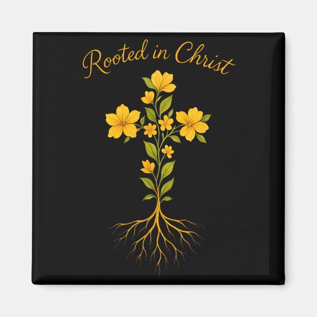 Imán Christian Graphic Tee Rooted In Christ For Women F (Frente)