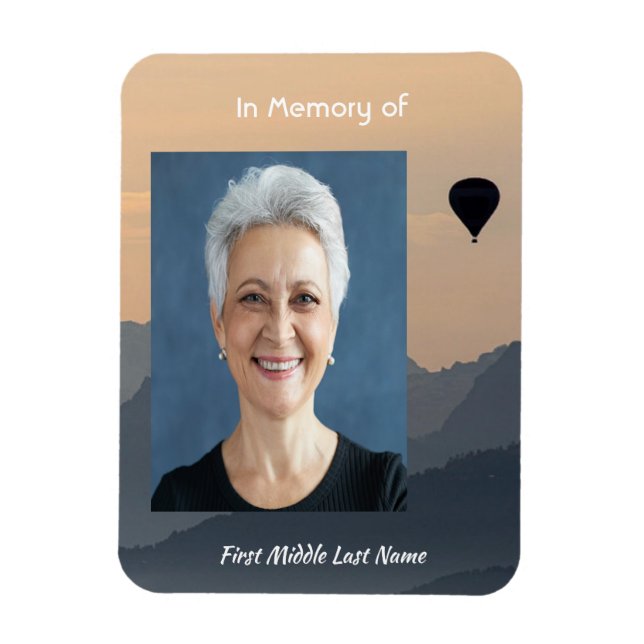 Imán Christian Hot Air Balloon Memorial Keepsake  (Vertical)