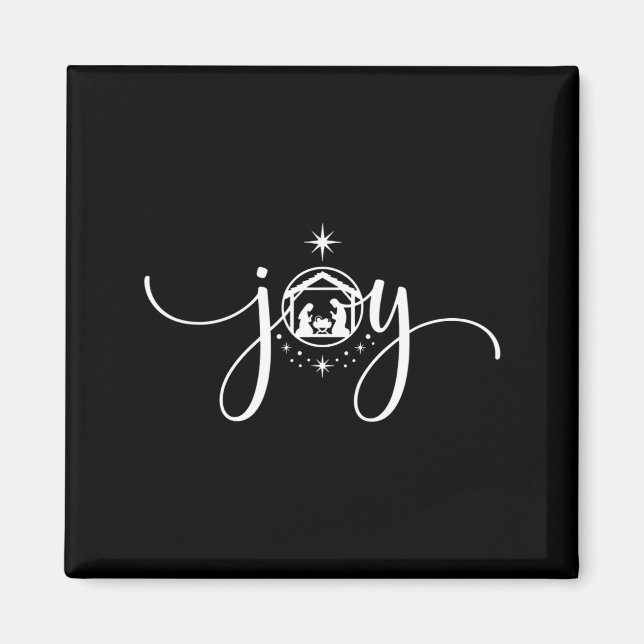 Imán Christian Joy Nativity Christmas - joy' With Baby  (Frente)