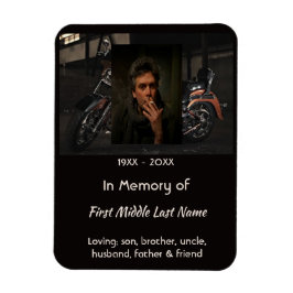 Imán Christian Memorial Keepsake Motorcycle Biker