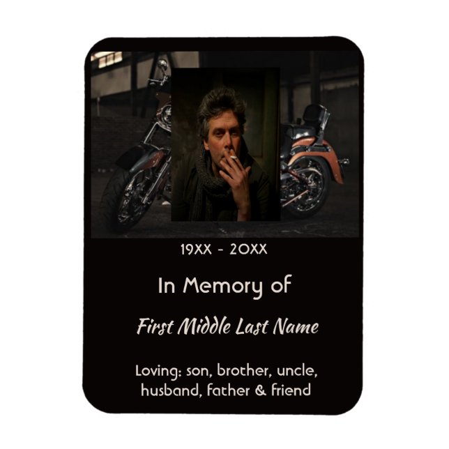 Imán Christian Memorial Keepsake Motorcycle Biker (Vertical)