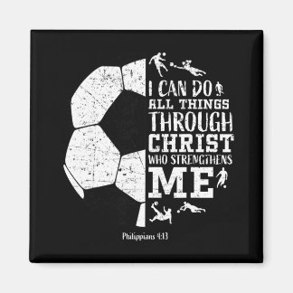 Imán Christian Soccer Faith Graphic Bible Verse Philipp