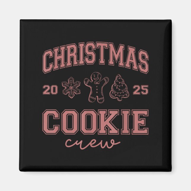 Imán Christmas 2025 Cookie Crew Gingerbread Funny Chris (Frente)