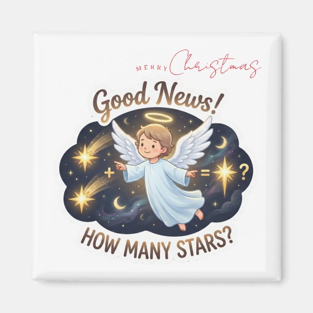 Imán Christmas Angel Good News Math & Counting Game  (Frente)