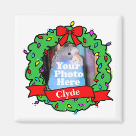 Imán Christmas Bird Photo Wreath