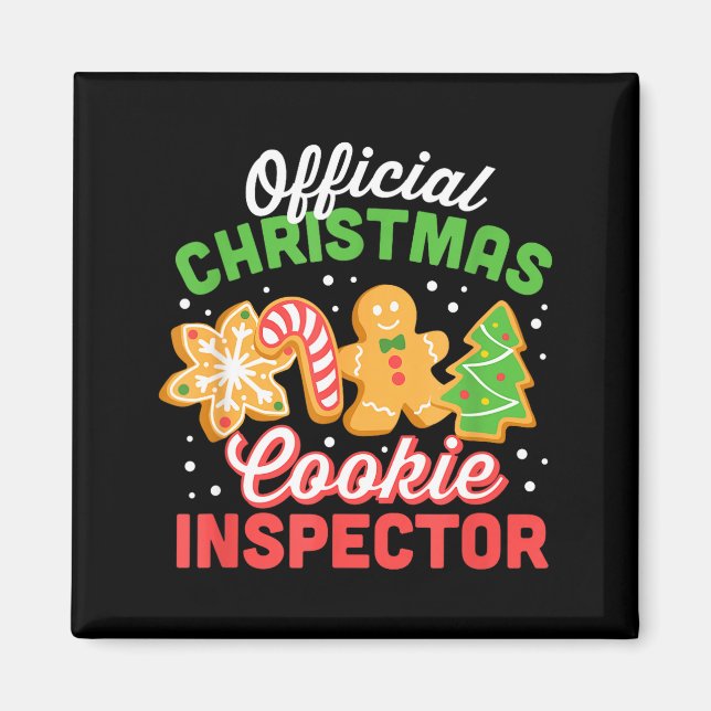 Imán Christmas Cookie Inspector Dad  (Frente)