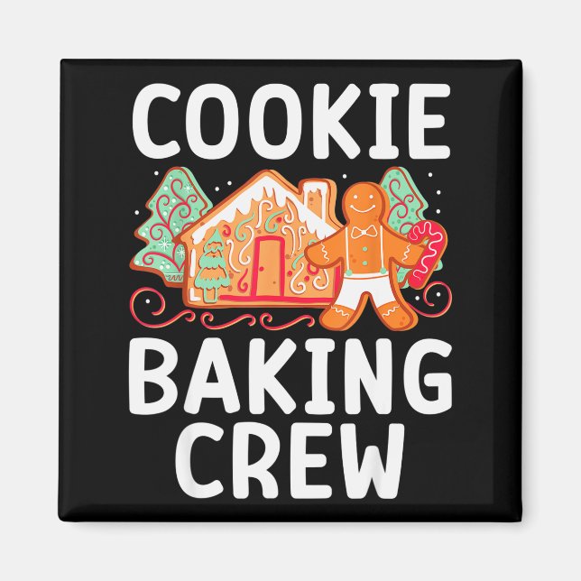 Imán Christmas Cookie Taster Cookie Baking Crew Gingerb (Frente)