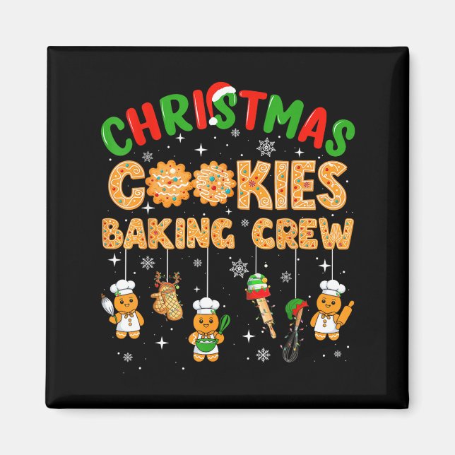 Imán Christmas Cookies Baking Crew Funny Cookie Family  (Frente)