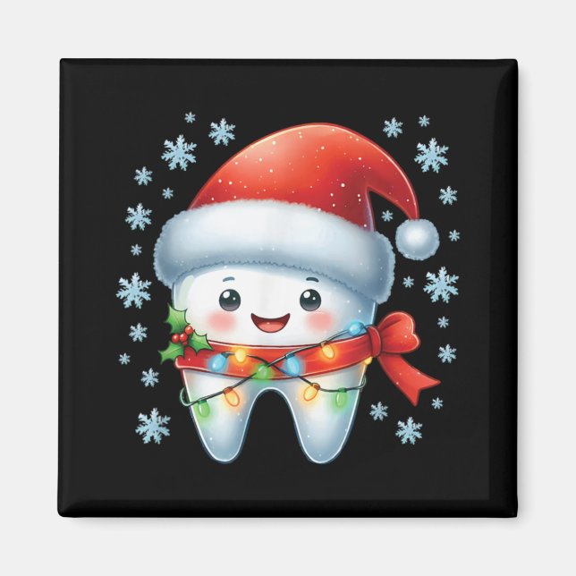 Imán Christmas Dentist Dental Istant Santa Hat Xmas T S (Frente)
