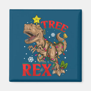 Imán Christmas Dinosaur Tree Rex Lights TRex Xmas Gift