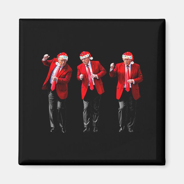Imán Christmas Donald Trump President 2024 Dancing Funn (Frente)