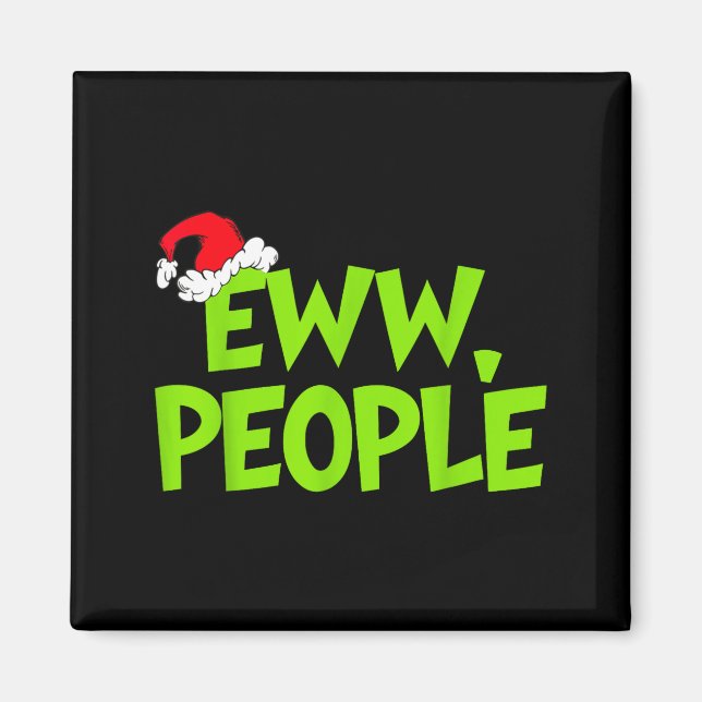 Imán Christmas Eww People Mens Women Funny Santa Hat Gr (Frente)