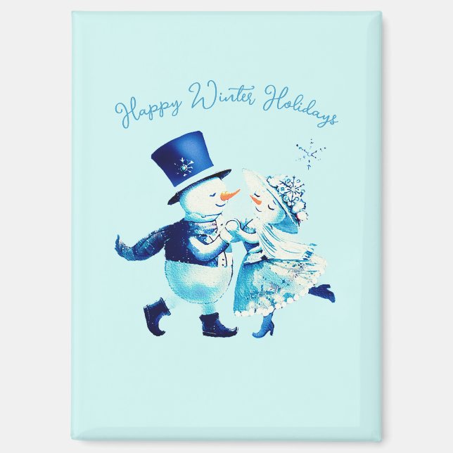 Imán Christmas Frost Romance - Snowy Magic Vintage (Anverso)