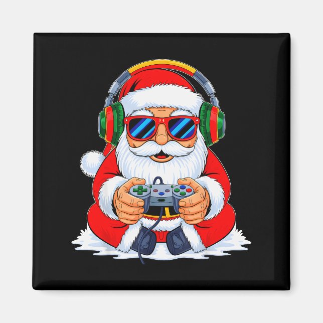 Imán Christmas Gamer Boys Video Game Funny Santa Xmas S (Frente)