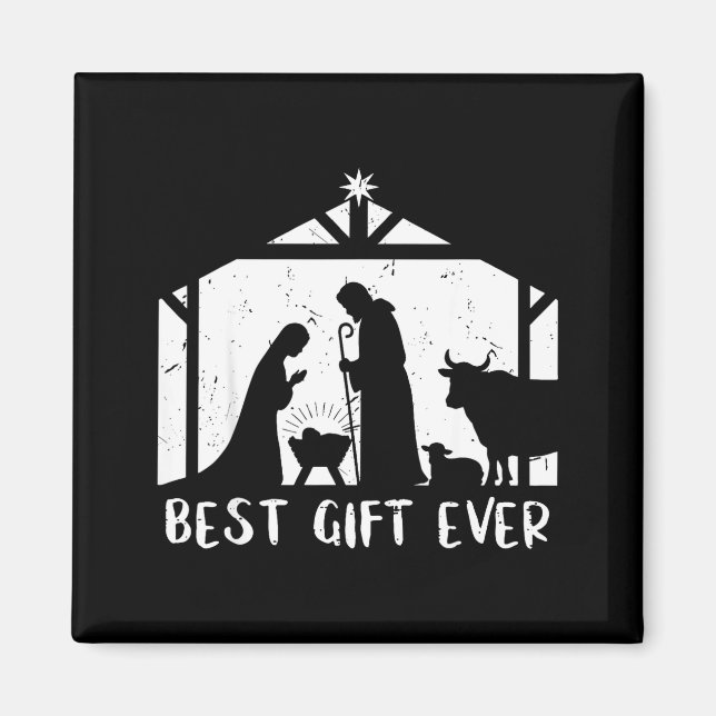 Imán Christmas Gift Jesus Nativity Christian Men Women  (Frente)