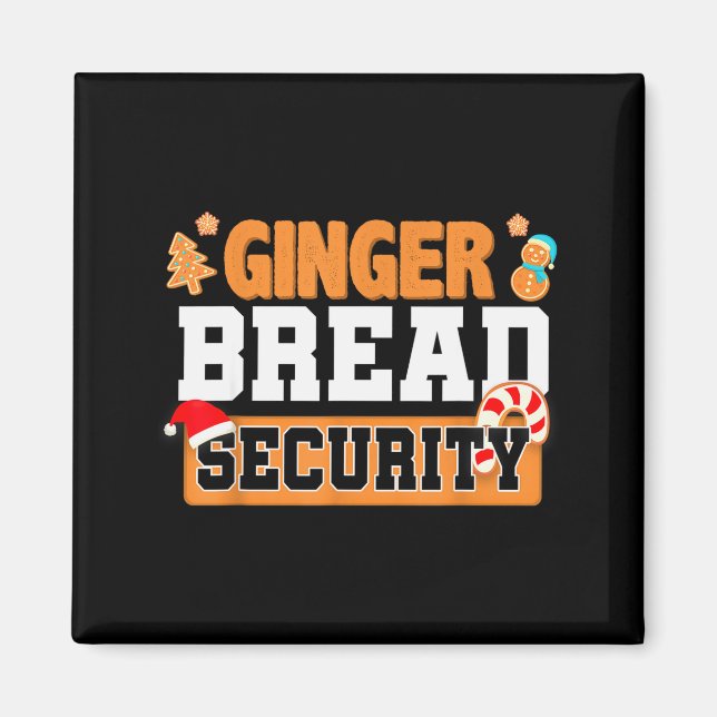 Imán Christmas Ginger Bread Man Dads Cookie Baking Crew (Frente)