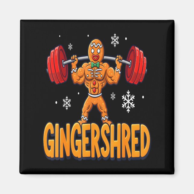Imán Christmas Gingershred Gym Bodybuilding Funny Ginge (Frente)
