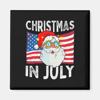 Imán Christmas In July Retro Hipster Funny Santa Men Wo