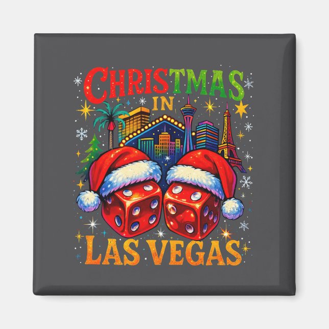 Imán Christmas In Las Vegas Funny Holiday Design Long S (Frente)